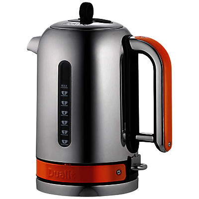 Dualit Made to Order Classic Kettle Stainless Steel/Traffic Orange Gloss
